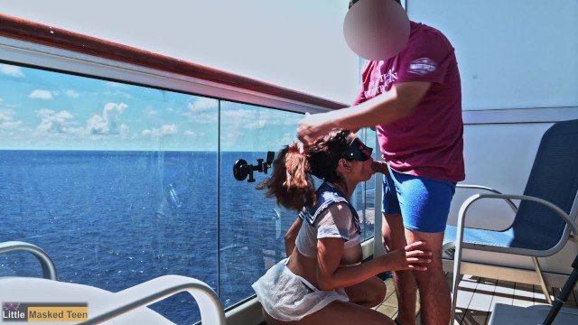 Little Masked Teen: Sexy Teen Fucked In Public On A Cruise Balcony!