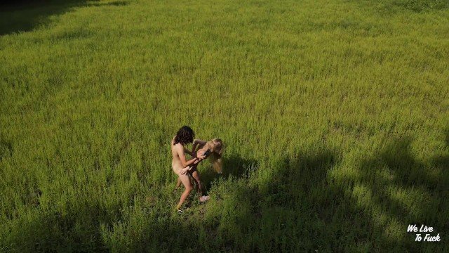 Queen Tess: Outdoor passionate sex with drone footage - Amateur couple WeLiveToFuck