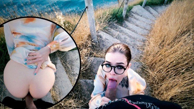 Sherri Socialite: Sucking cock with a view of the sea - Blow jobs and sex outdoors