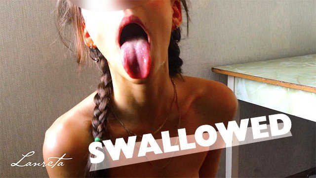Lanreta: Schoolgirl Learns How To Swallow For The First Time