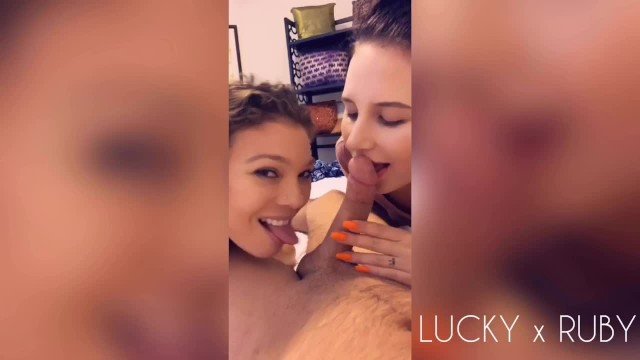 luckyxruby: Girlfriend Shares My Cock With Hot Teen