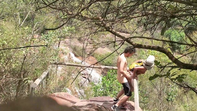 Oxalisexy: Public sex in waterfall in Brasil. Nature makes her horny!