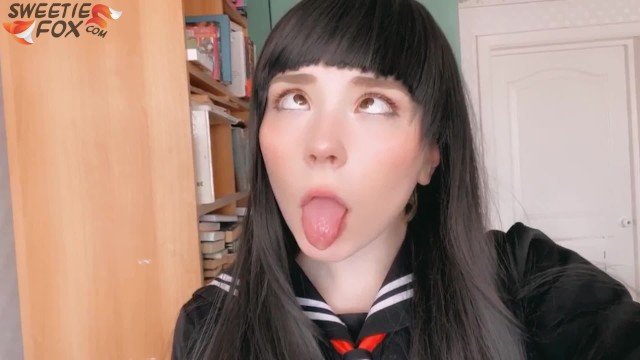 Sweetie Fox, Moon Fleur: Japanese Student Deep Sucking Dick and had Cowgirl Sex