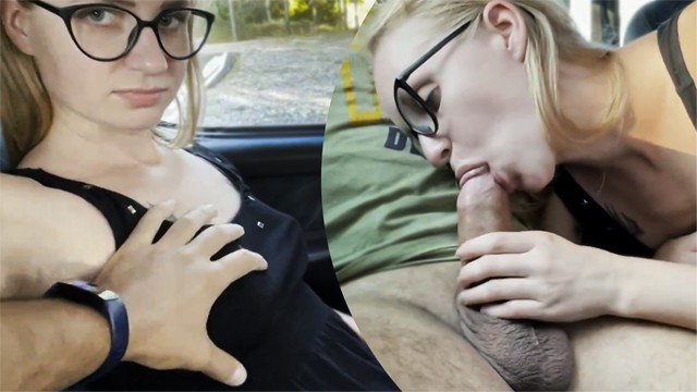 Ana Crane: Blowjob In Car From Girlfriend Who Loves To Swallow Cum
