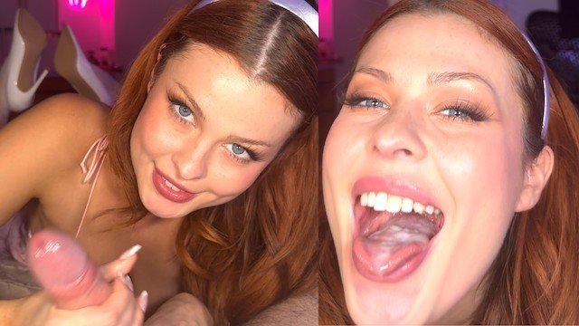 Elly Clutch, Jak Knife: Cute Redhead roomate suprises me with a sloppy blowjob