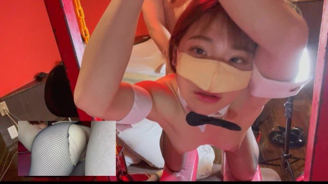 hentaikamen720, Ryo and Yuu: "Beautiful Girl SM Restraint" Deep Throating Torture Cosplay Female College Student! Tear off tights and have creampie sex in beautiful shaved pussy♡ Amateur couple/teens/uncensored/excellent style/fair complexion/bunny/English subtitles