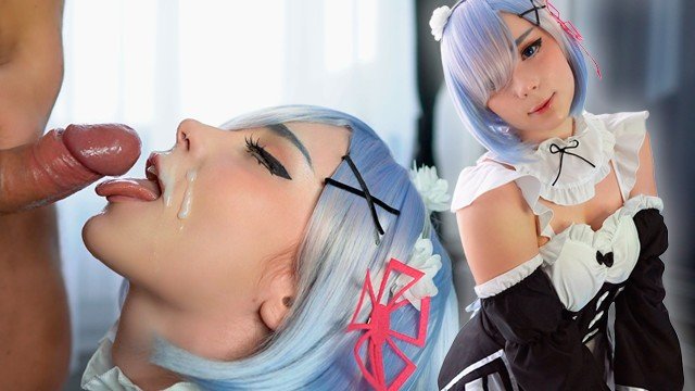 Sweetie Fox, Moon Fleur: Sexy Maid Rem Sucks and Hard Fucks first Time with Subaru to Cum in Mouth - Cosplay Re:zero