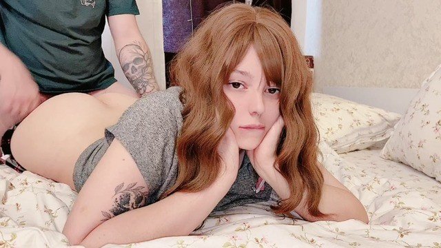 Dolly Sky: Slutty Redhead Teen Step Sister Tricked me while watching anime